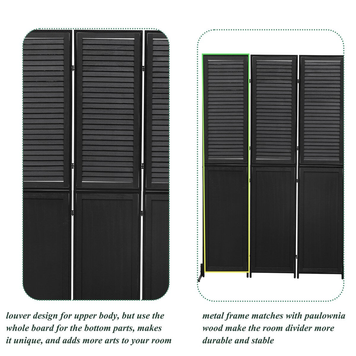 3 Panel Room Dividers and Folding Privacy Screen Natural Wooden Room Partitions 6ft Wall Divider for Room Separation