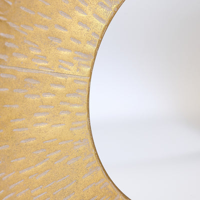 3-Piece Gold Metal Round Wall Mirror Set - 22.25 Diameter x 2.36 D