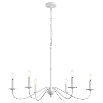 34.75 6-Light Iron LED Chandelier, by JONATHAN Y