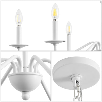 34.75 6-Light Iron LED Chandelier, by JONATHAN Y