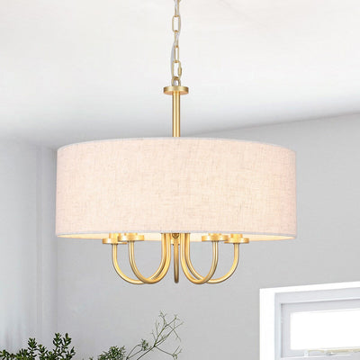 5-Light Modern Semi Flush Mount Ceiling Light for Dining Room Bedrooms Living Room - N/A