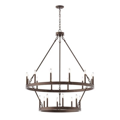 Acroma 20-light Modern Farmhouse 40In Round Wagon Wheel Chandelier with UL