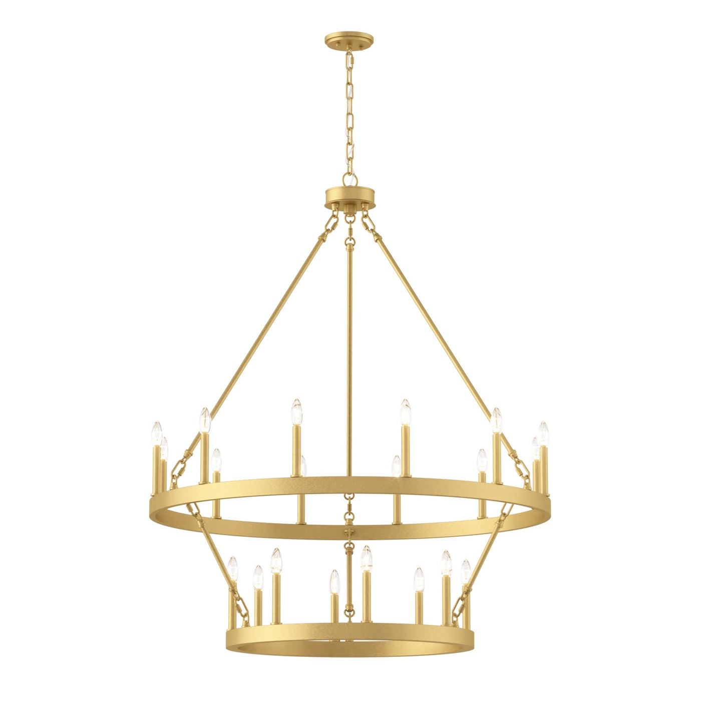Acroma 20-light Modern Farmhouse 40In Round Wagon Wheel Chandelier with UL