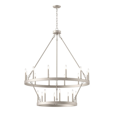Acroma 20-light Modern Farmhouse 40In Round Wagon Wheel Chandelier with UL