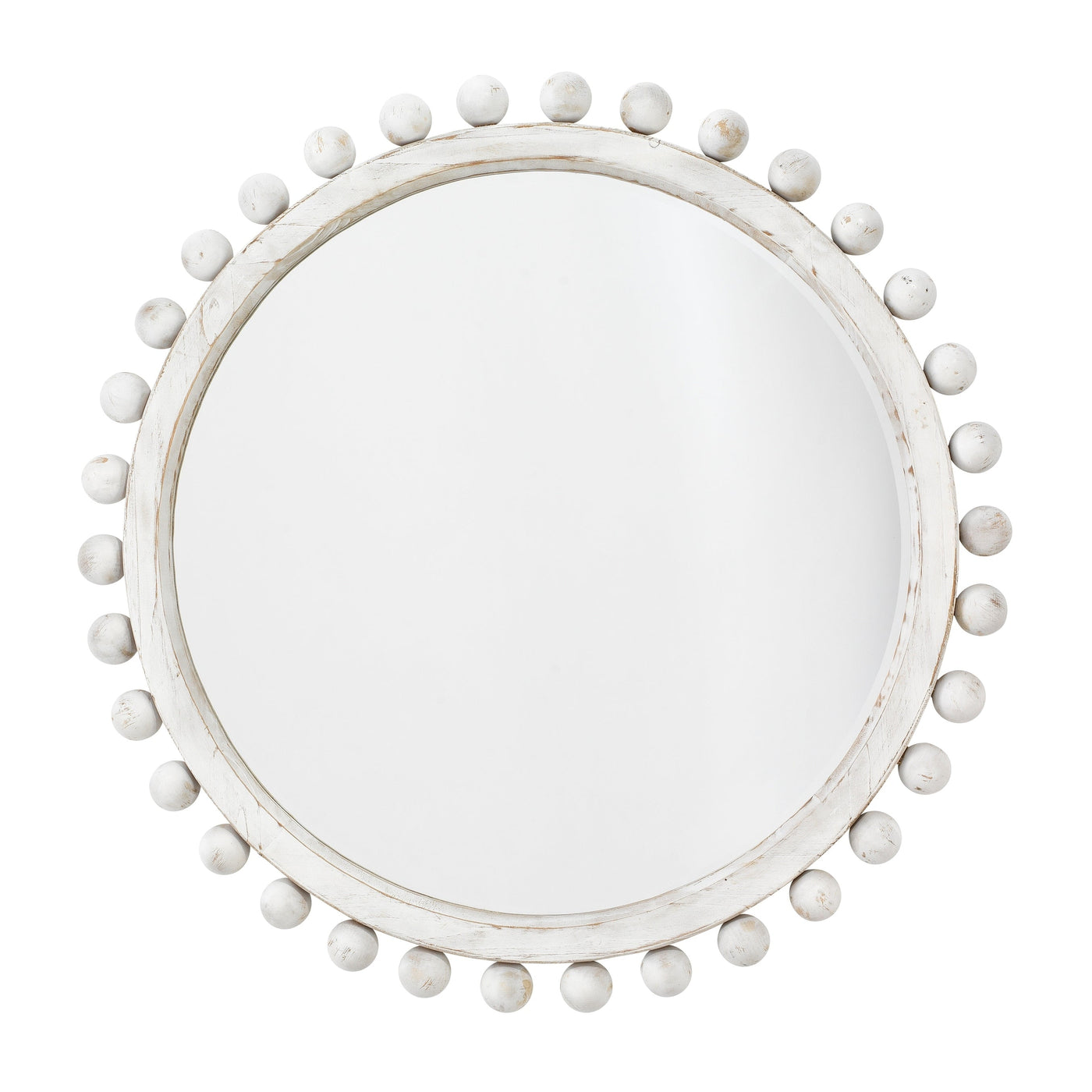 Alden Décor Orion Round Wood Mirror, Natural