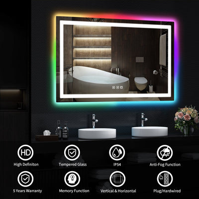Anti-Fog RGB Backlit & LED Frontlit Bathroom Mirror