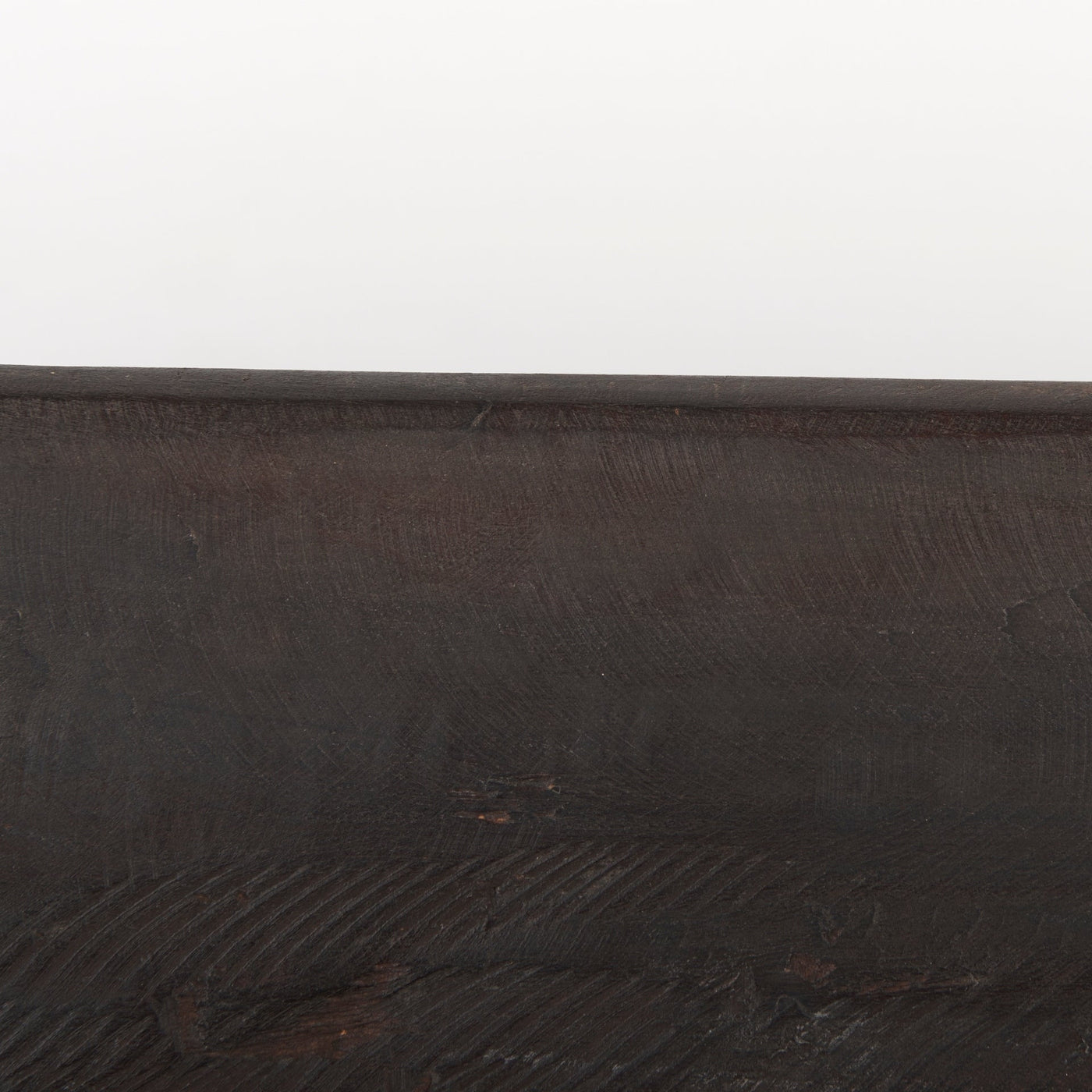 Athena Extra Large Oblong Black-Brown Reclaimed Wood Bowl - 26.0L x 10.0W x 7.0H