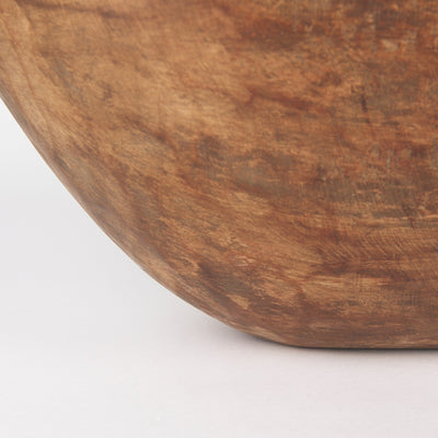 Athena Extra Large Oblong Black-Brown Reclaimed Wood Bowl - 26.0L x 10.0W x 7.0H