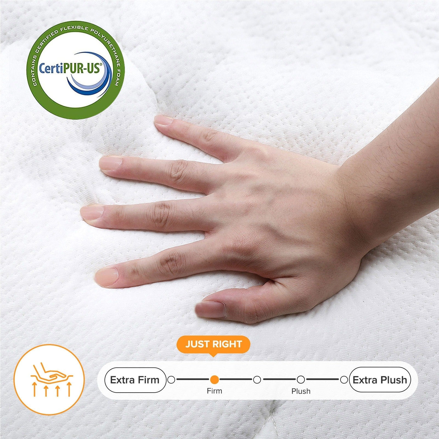 SweDrea 12 in. Firm Hybrid Memory Foam Mattress with CertiPUR-US and Oeko-TEX , Featuring Reinforced Springs.