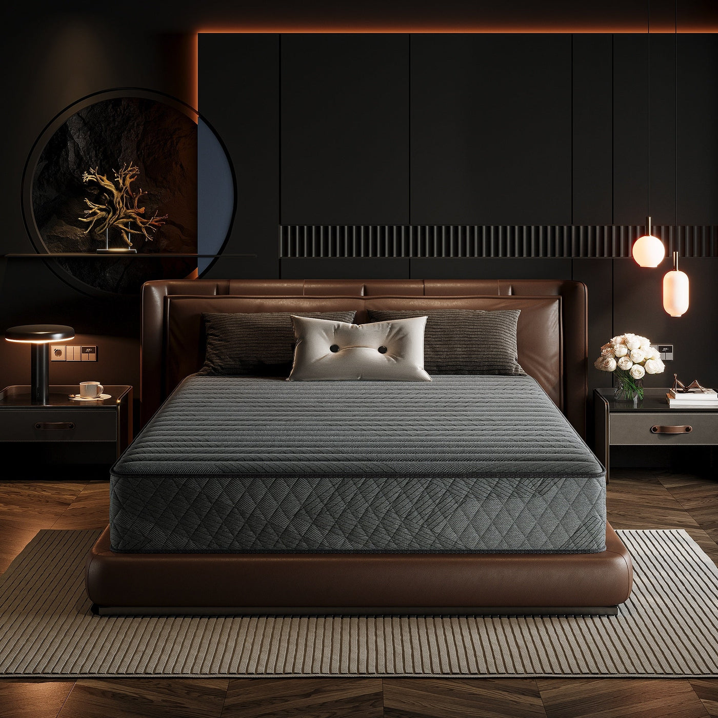 SweDrea 8/12 in. Medium Firm Gel-infused Memory Foam Hybrid Mattress Cooling and Breathable with CertiPUR-US, SGS and OEKO-TEX