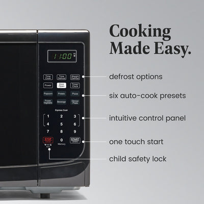 Farberware 1000-Watt 1.1 Cu. Ft. Countertop Microwave Oven With LED Lighting and Child Lock