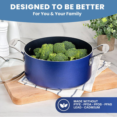 Granitestone Blue 20 Pc Nonstick Cookware Set