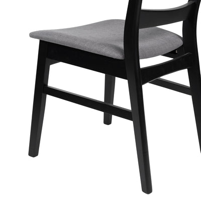 Abrielle Mid-Century Modern Upholstered Rubberwood Dining Chair (Set of 2) by Christopher Knight Home