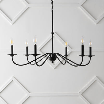 34.75 6-Light Iron LED Chandelier, by JONATHAN Y