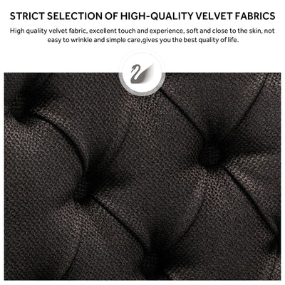 Upholstered Tufted Velvet Dining Chair with Solid Wood Legs Set of 6