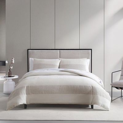 Vera Wang Chenille Waffle Stripe Beige Comforter Set