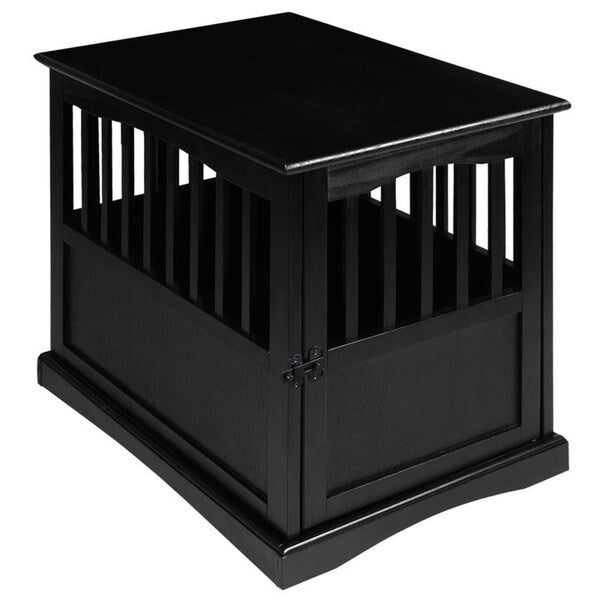 Wooden Pet Crate End Table with Lockable Door