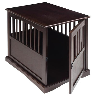 Wooden Pet Crate End Table with Lockable Door