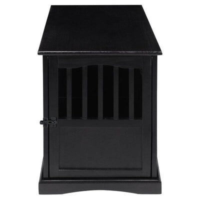 Wooden Pet Crate End Table with Lockable Door