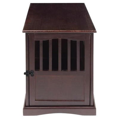 Wooden Pet Crate End Table with Lockable Door