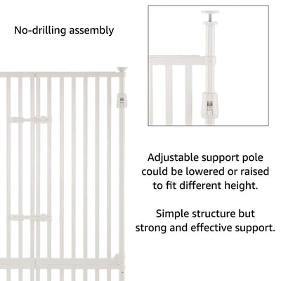 unipaws Extra Tall Cat Pet Gate 74 Inch High with Doors Locks